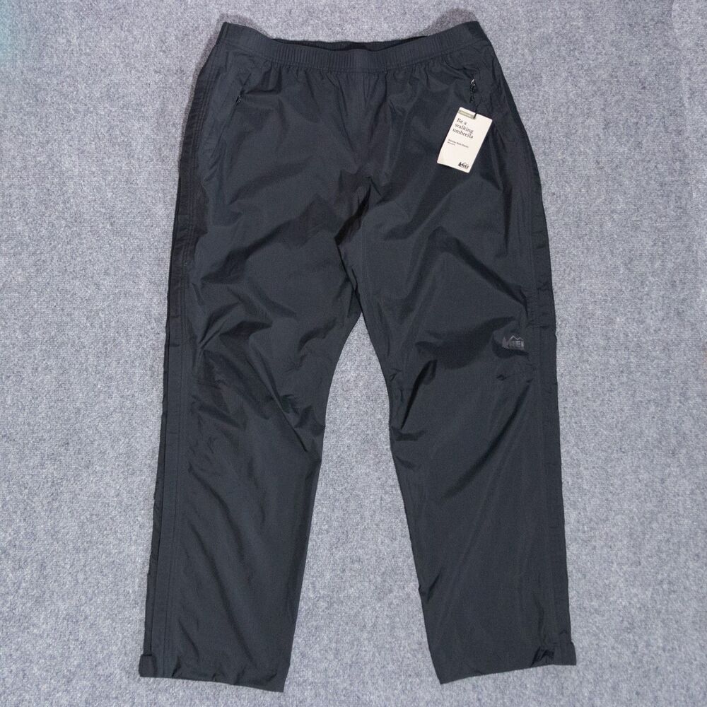 REI Rainier Rain Pants Women's XL 1X Waterproof Full Zip HydroWall 2.5L Outdoor